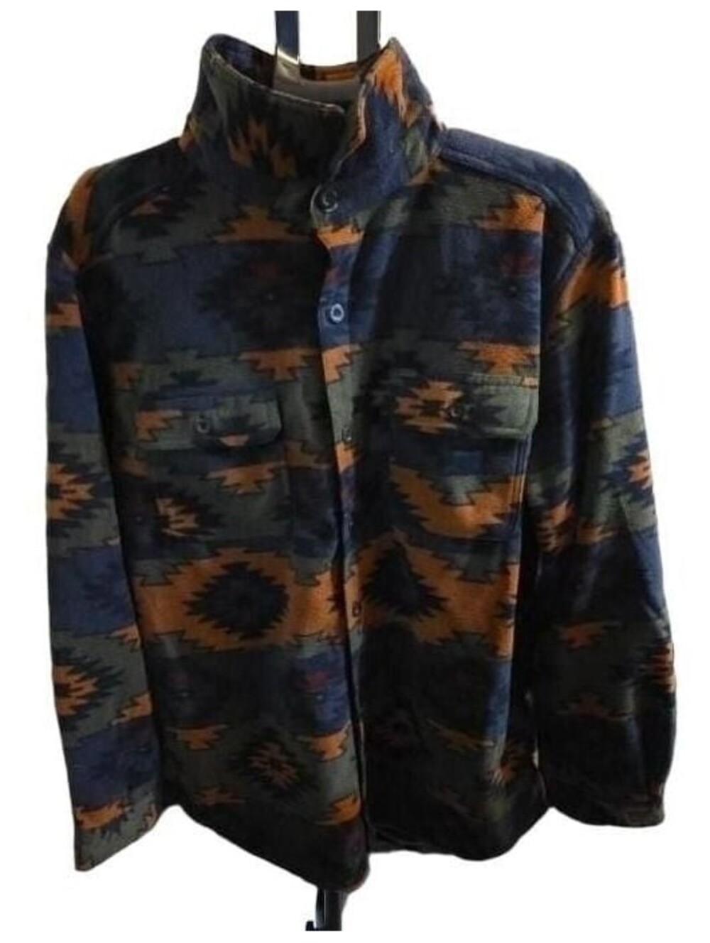 Legendary Whitetails Men's Navigator Fleece Button Up Shirt Tribal Southwestern